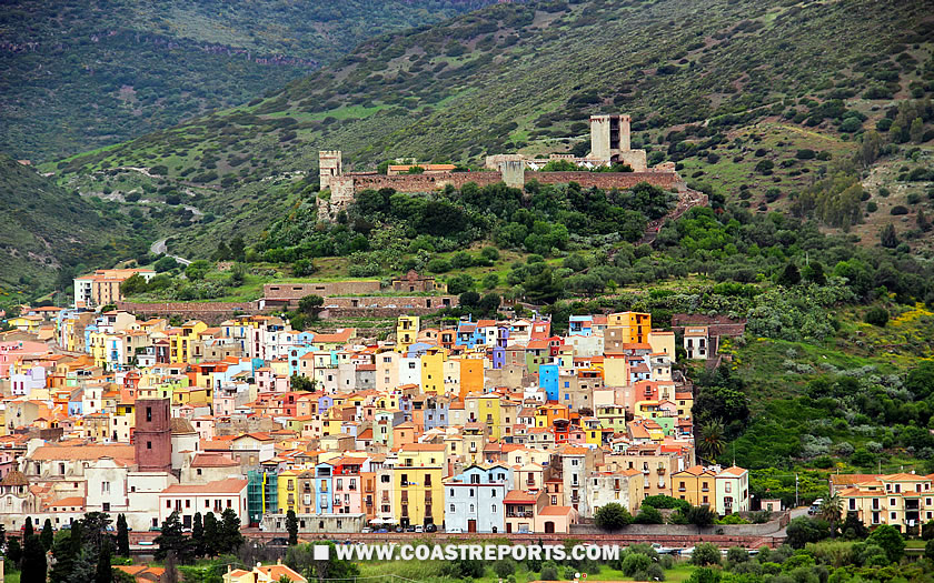 The Malaspina Castle above the old town of Bosa